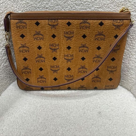MCM Monogram Pouch Brown Color - Picture 1 of 7
